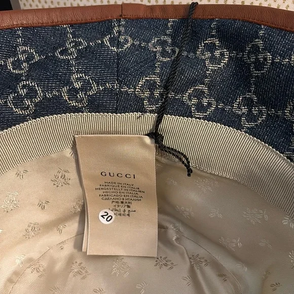 Gucci Denim💙Bucket Hat with Leather Trim
Size L (59 cm) - Picture 3 of 5